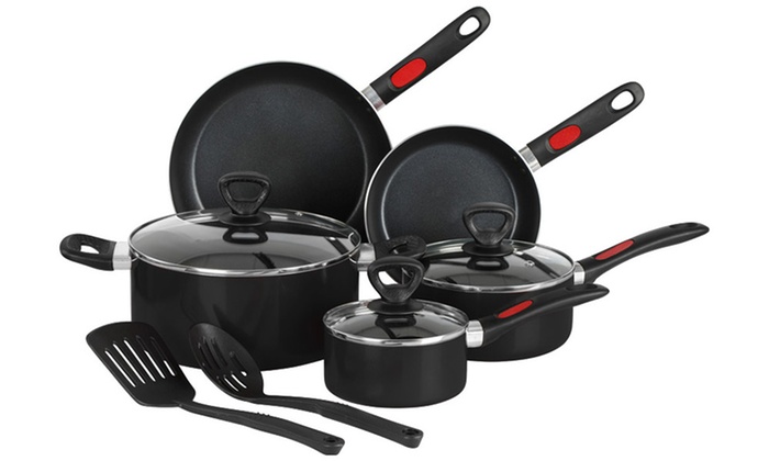 $129 for a 10-Piece T-Fal Mirro Get-A-Grip Cookware Set