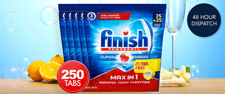 Finish Max Powerball Super Charged Dishwashing Tabs. Only $54