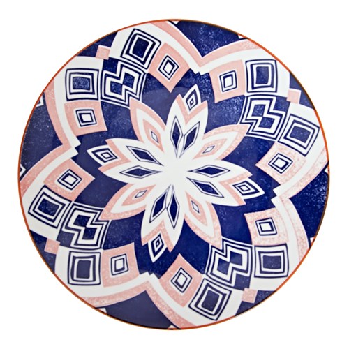 Ambrosia Koko Desi Round Plate 23cm Blue Pink $16.99