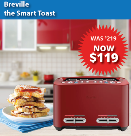 Breville the Smart Toast – BTA845CRN $119.00 (was $219)