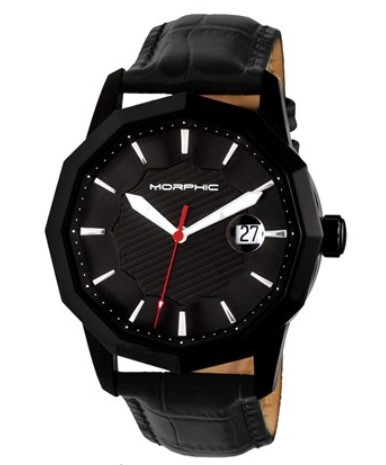 Morphic Black Dial Leather Watch $125.00 (rrp $899.00)