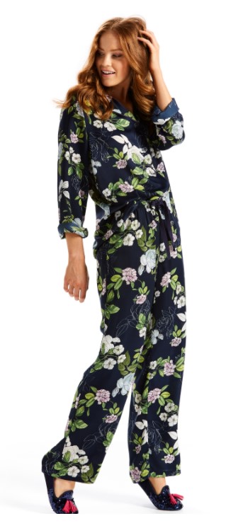 Navy Floral Classic Pj Set $109.00 AUD