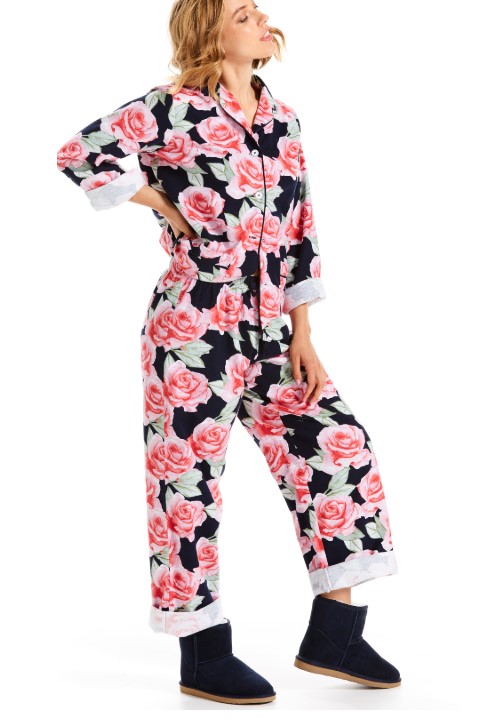 other’s Day will be a winner with 20% Off Sets | Dark Rose Classic Flannelette Pj Set $79.96 AUD (was $99.95)