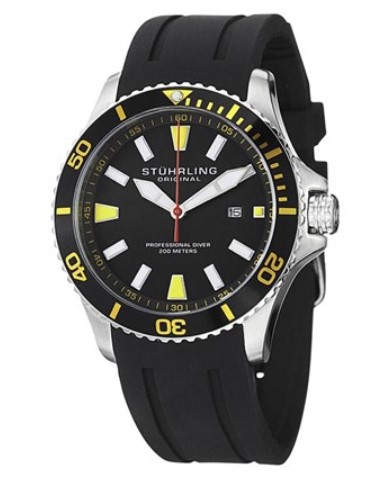 Stuhrling Original Aquadiver-High Grade Silicone Rubber Strap Watch $99.00 (extra 10% off at checkout)