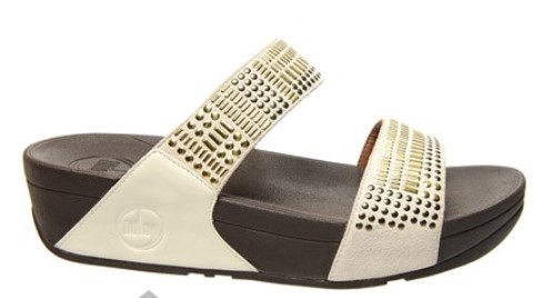 Fitflop Aztec Chada Slide Urban White $69.95 (rrp $179.95)