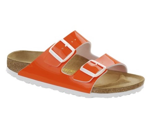 Birkenstock Arizona Birko-Flor Patent Neon Orange Regular Width $49.00 (extra 10% off at checkout)