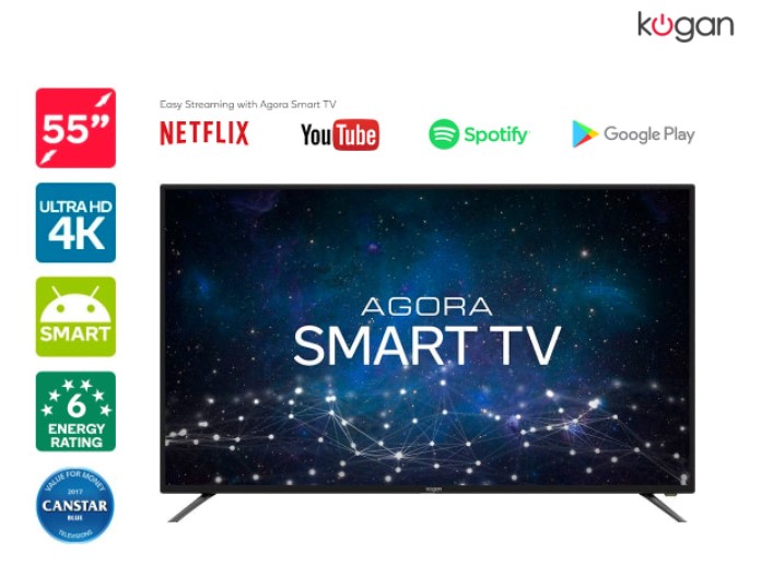 Free Shipping on almost Everything! Kogan 55″ Agora Smart 4K LED TV (Series 8 KU8000) $549 (Was $749)