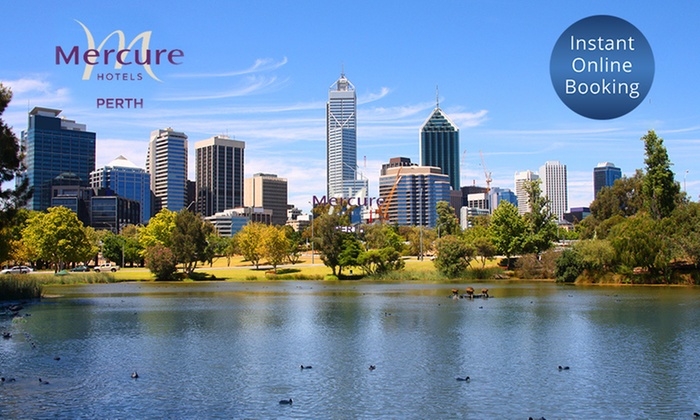 Perth CBD: 1- or 2-Night City Break for Two People with Breakfast and Late Check-Out at Mercure Perth FROM $139