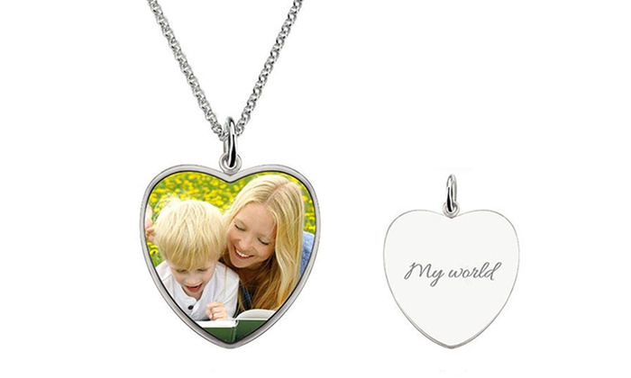 Personalised Sterling Silver Colourful Heart Necklace Pendant: One ($48) or Two ($88) (Don’t Pay up to $437.17)