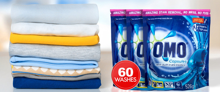 60 Pack of OMO Laundry Capsules! Only $26.99