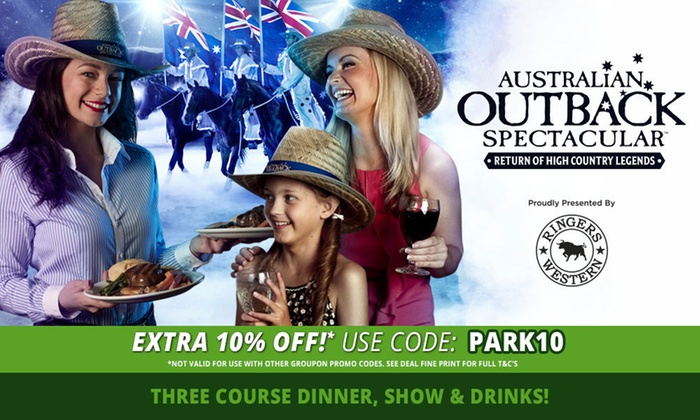 Australian Outback Spectacular – Three Course Dinner, Show & Drinks from only $69 (up to $109.99 value)