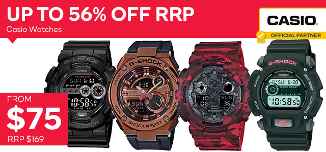 UP TO 50% OFF CASIO WATCHES – FROM $75 (RRP $169) + Free Shipping on All Baby-G and G-Shock Watches!