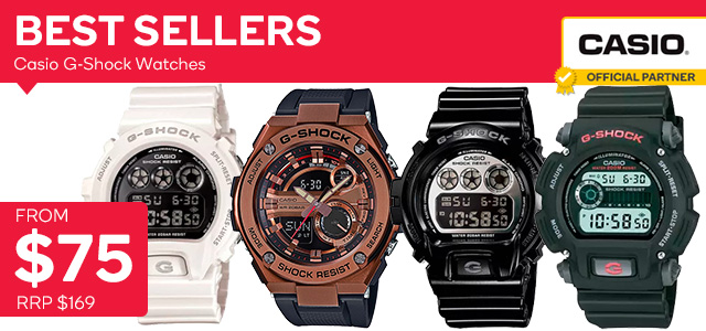 Bestselling G-Shocks Styles at Crazy Prices From $75 (rrp $169)