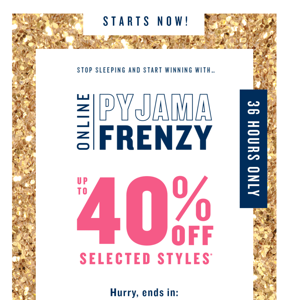 36 hrs Online Only! up to 40% OFF Pyjama Frenzy | From $9