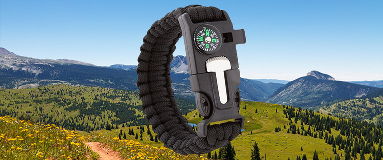 Have Emergency Tools on Your Wrist with the Outdoor Survival Bracelet! Only $15