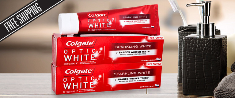 2 x Colgate Optic White Toothpaste Luminous Mint 140g! Only $18 with Free Shipping