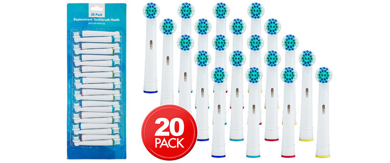 Pack of 20 Oral-B Compatible Replacement Toothbrush Heads. Only $19.99