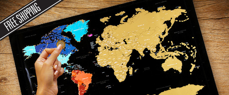 World Scratch Map. Only $19 with Free Delivery