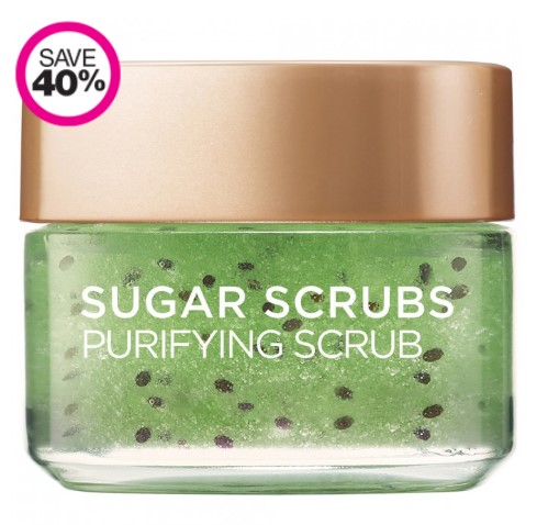 Up To 50% Off Fragrances, Skincare & More | L’OREAL PARIS Sugar Scrubs Purifying Scrub Purifies + Clears Blackheads 50 mL  $11.99 (was $19.99)