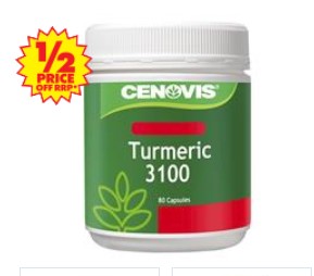 Cenovis Turmeric 3100 80 Capsules $10.49 (Don’t Pay RRP: $20.99)