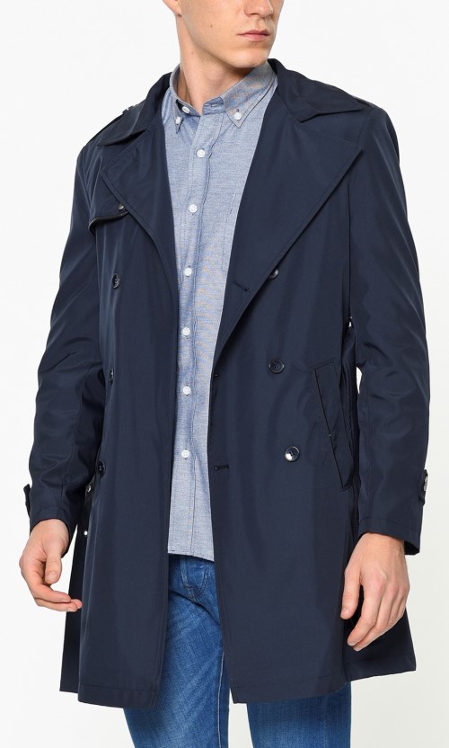 UP TO 90% OFF | Dewberry Mens Raincoat Dark Blue $99.00 (Price elsewhere $449.00)