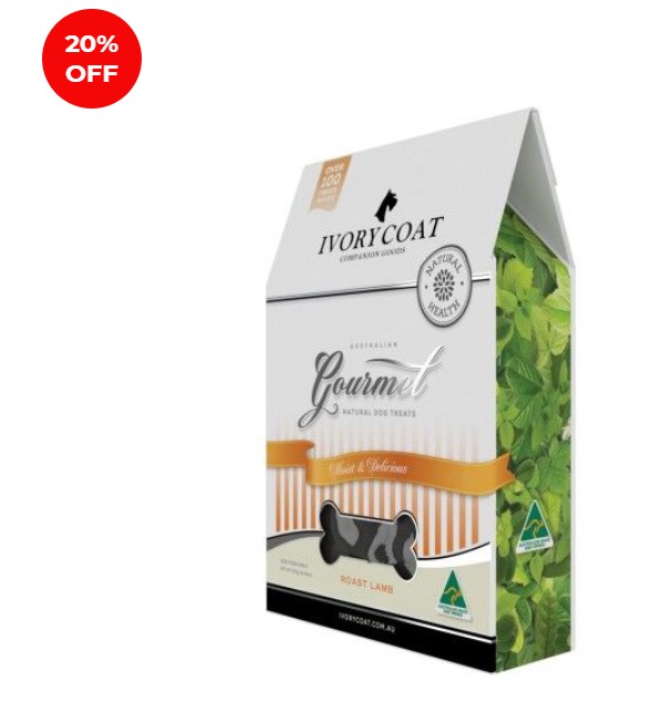 UP TO 20% OFF Ivory Coat Dog Treat 300g Roast Lamb Dog Treats $7.96 (rrp $9.95)