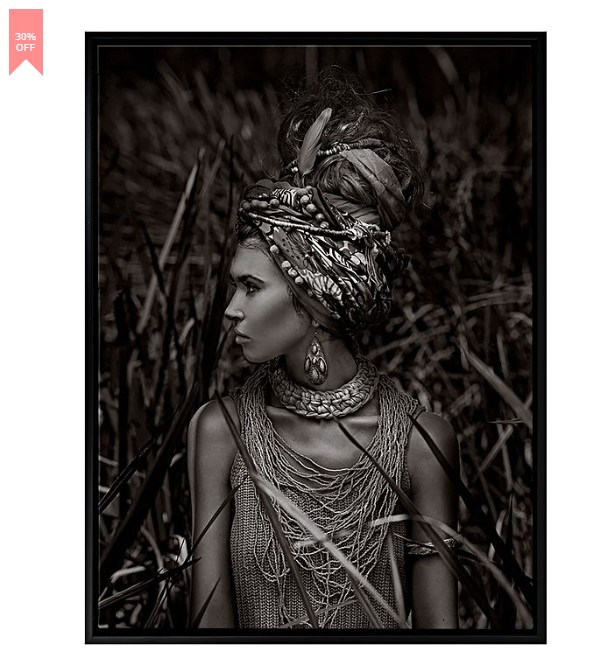 30% OFF Headdress Framed Canvas Print $251.30 (WAS $359)