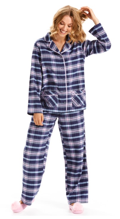 Last chance 20% Off Storewide | Navy Tartan You’re A Star Flannelette Pj Set $79.96 (was $99.95)