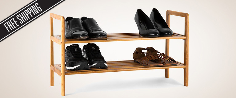 Keep Your Shoes and Your Home Organised with a 2-Tier Bamboo Shoe Shelf! Only $24 with Free Shipping