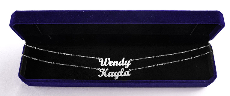 Gorgeous Sterling Silver Personalised Necklaces from Just $25, with a Choice of Two Designs (Valued Up To $260.26)