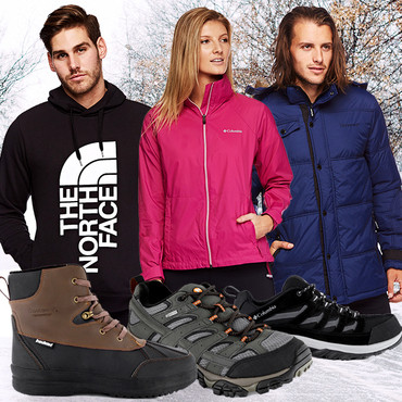 Our Range of Warm Men’s and Women’s Winter Apparel from The North Face & Columbia. From $9.99