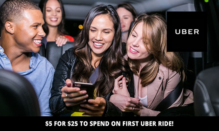 $5 for $25 Credit Towards Your First Uber Ride – New Customers Only