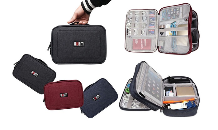 BUBM Double-Layered Travel Gadget Organiser Bag: S ($25), M ($29) or L ($35)