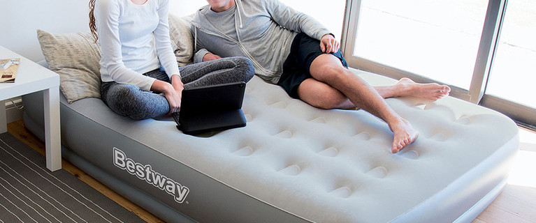 Bestway Restaira Premium Queen Air Bed with an AC Air Pump. Only $49.99