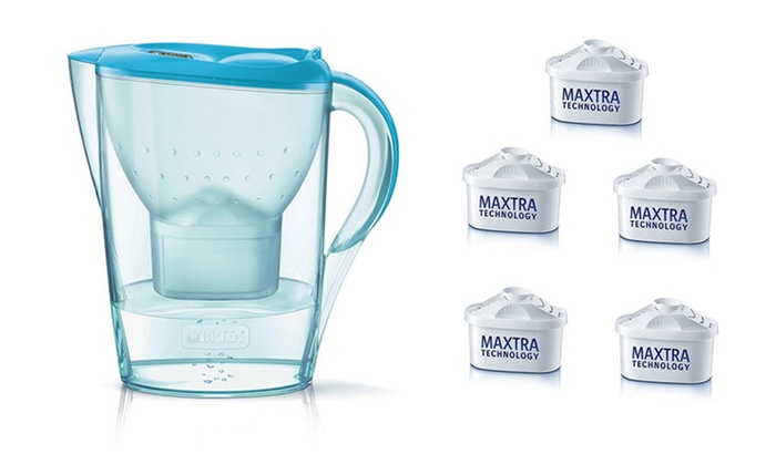 $39 for a Brita 2.4L Marella Orchid Blue Water Filter Jug with Five Filters (Don’t Pay $74.90)