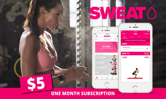 SWEAT: $5 for a 1 Month Subscription to Fitness & Nutrition App (Up to $19.99 Value)