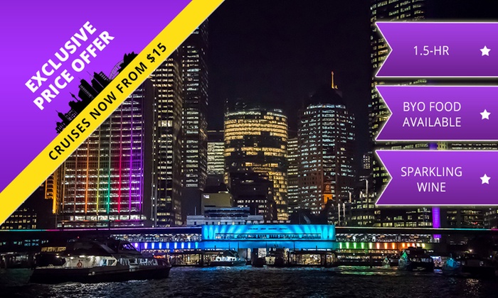 90-Minute Vivid Festival Cruise + Bubbly: Friday or Sunday ($15), Saturday ($19) with Cruise Vivid (Up to $60 Value)