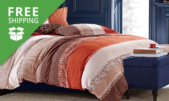 Free Shipping: 100% Cotton Printed Quilt Cover Set: Single ($39), Double ($45), Queen ($49) or King Size ($55)