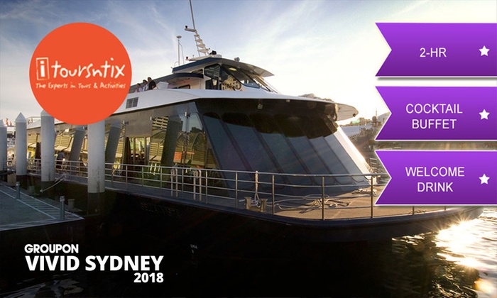 2-Hr Vivid Festival Cruise with Buffet and Drink: Child ($42) or Adult Ticket ($55) with iToursntix (Up to $110 Value)