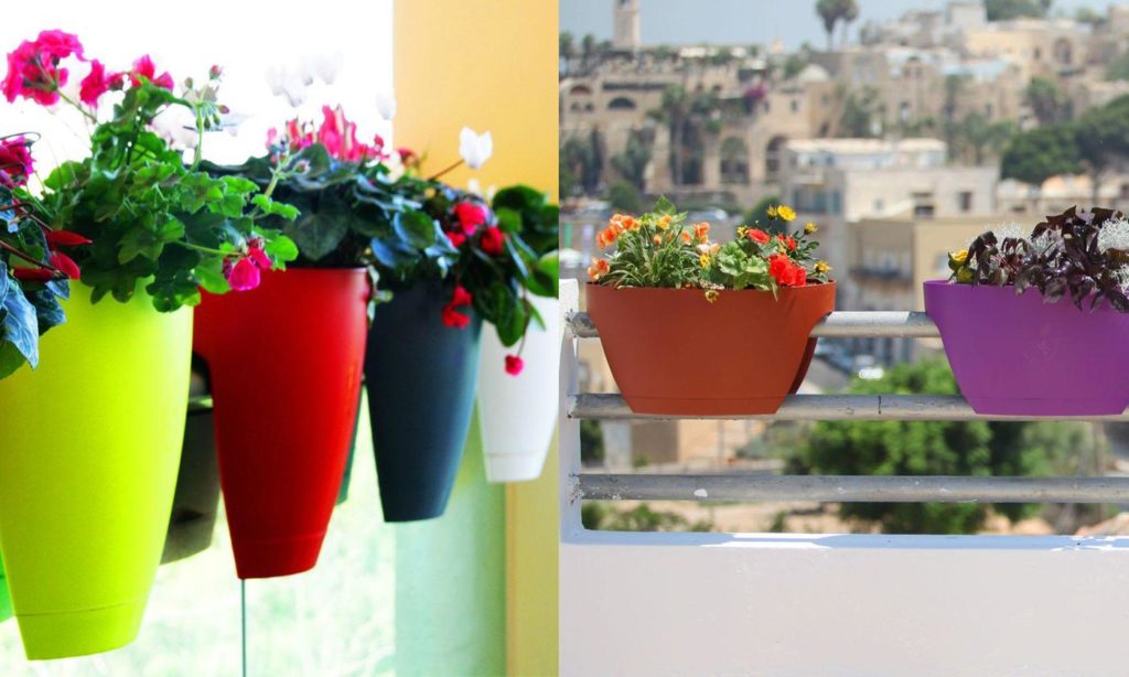 Greenbo Balcony Rail Planters in Choice of Size and Colour: Two (From $59) or Three (From $89)