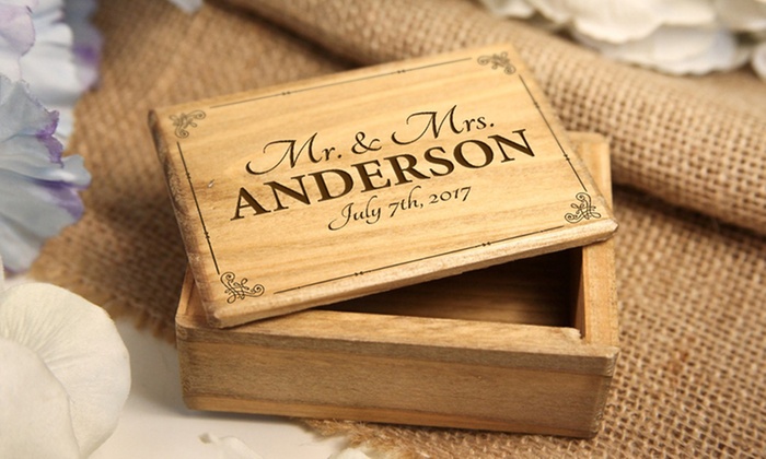 From $6.95 for Personalised Engraved Wooden Jewellery Boxes (Don’t Pay up to $96.57)