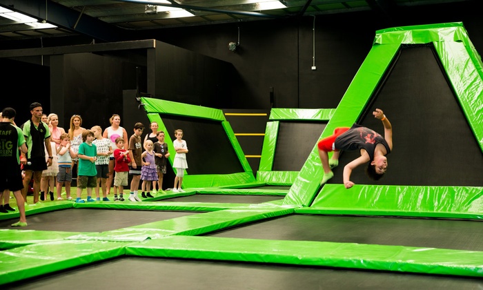 2-Hr Trampoline Park Entry for 1 ($14), 2 ($26.50) or 4 People ($49.90) at Flip Out North Wollongong (Up to $104 Value)