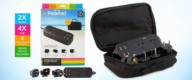 Ultimate Travel Essential Polaroid International Travel Power Board! Only $29.99