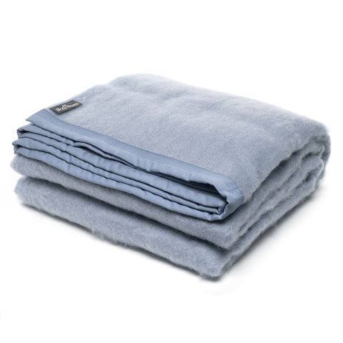 St Albans Mohair Light Blue King Size Blanket $580.00