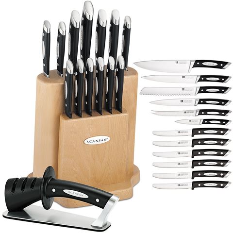 Scanpan Classic Knife Block Set with Bonus Sharpener 14pce $159.00