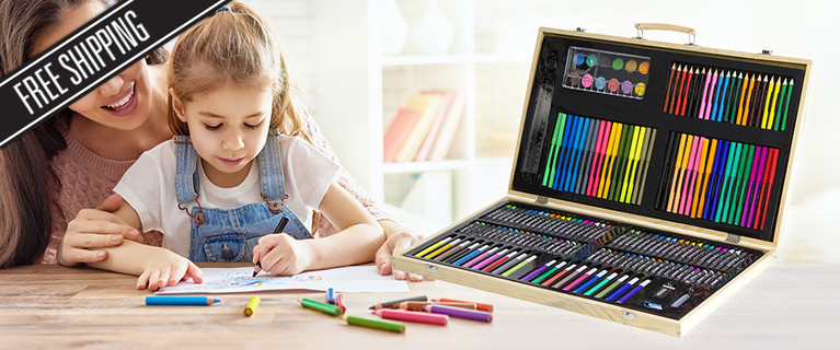 180 Piece Kids’ Art Set – Only $29, Delivery Included!