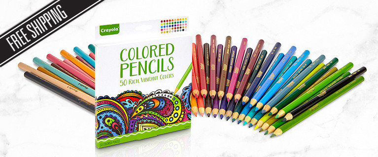 Explore Your Creativity with This Colourful Collection of Crayola Colouring Pencils 50-Pack! Only $17 with Free Shipping