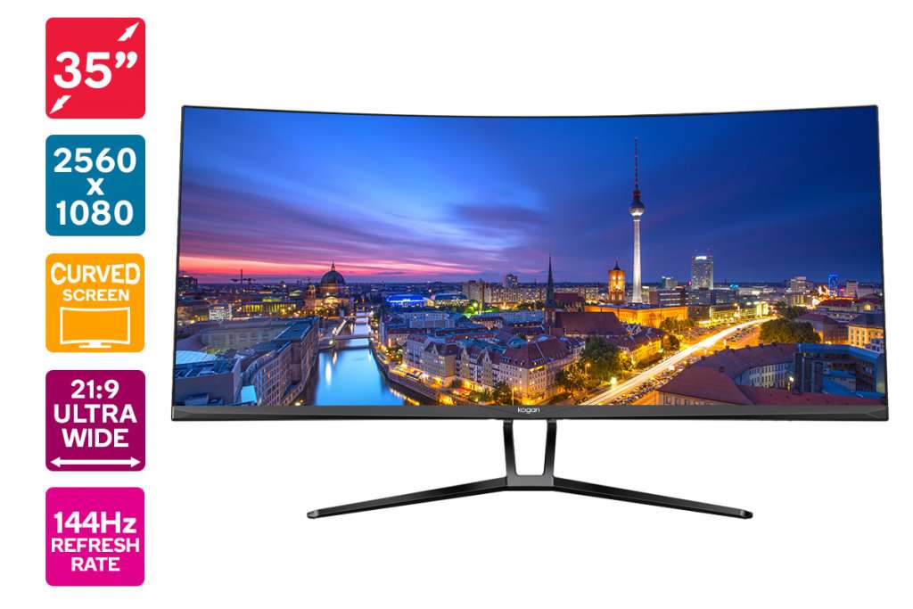 Kogan 35″ Curved 21:9 Ultrawide 144Hz FreeSync Gaming Monitor $489