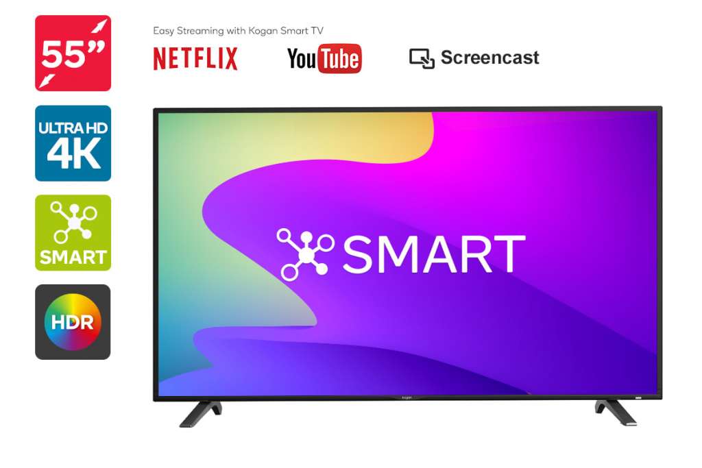 ​Kogan 55″ Smart HDR 4K LED TV (Series 8 MU8010) $629