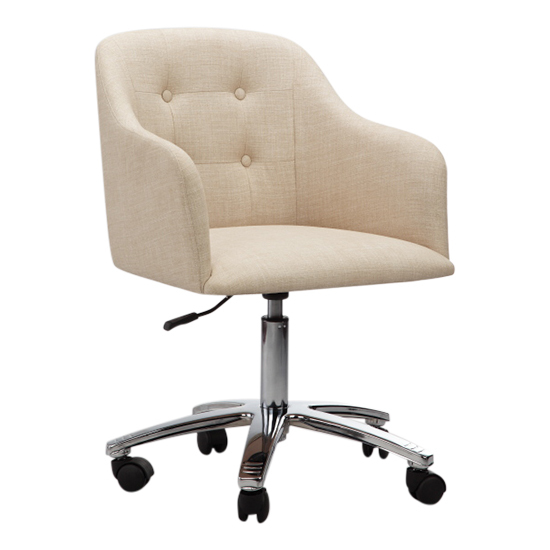 Keely Cream & Chrome Contemporary Home Office Chair $264.00